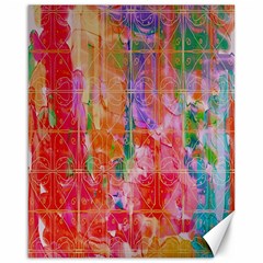 Colorful Watercolors Pattern                            Canvas 16  X 20  by LalyLauraFLM