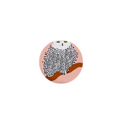 Animals Bird Owl Pink Polka Dots 1  Mini Buttons by Mariart