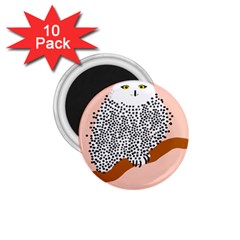 Animals Bird Owl Pink Polka Dots 1 75  Magnets (10 Pack)  by Mariart