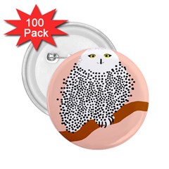 Animals Bird Owl Pink Polka Dots 2 25  Buttons (100 Pack) 