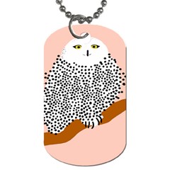 Animals Bird Owl Pink Polka Dots Dog Tag (one Side) by Mariart