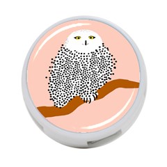 Animals Bird Owl Pink Polka Dots 4-port Usb Hub (two Sides) 