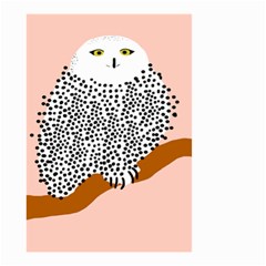 Animals Bird Owl Pink Polka Dots Small Garden Flag (two Sides) by Mariart