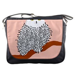 Animals Bird Owl Pink Polka Dots Messenger Bags