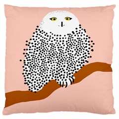 Animals Bird Owl Pink Polka Dots Large Cushion Case (one Side)