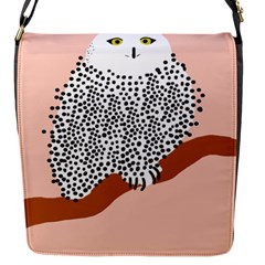 Animals Bird Owl Pink Polka Dots Flap Messenger Bag (s) by Mariart