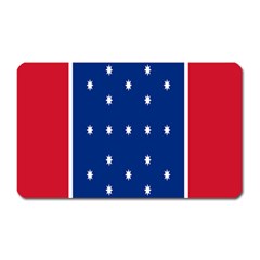 British American Flag Red Blue Star Magnet (rectangular) by Mariart