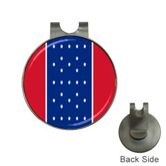 British American Flag Red Blue Star Hat Clips With Golf Markers by Mariart