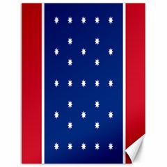 British American Flag Red Blue Star Canvas 12  X 16  