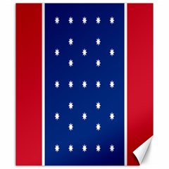 British American Flag Red Blue Star Canvas 20  X 24  