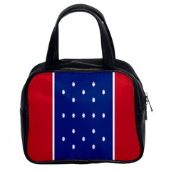 British American Flag Red Blue Star Classic Handbags (2 Sides)