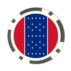 British American Flag Red Blue Star Poker Chip Card Guard (10 Pack)