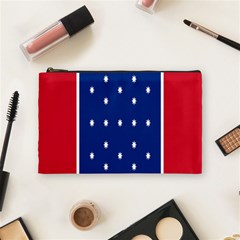 British American Flag Red Blue Star Cosmetic Bag (medium)  by Mariart