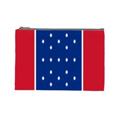 British American Flag Red Blue Star Cosmetic Bag (large)  by Mariart