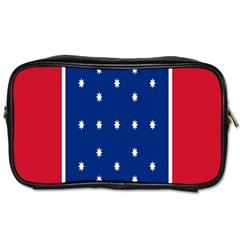 British American Flag Red Blue Star Toiletries Bags by Mariart