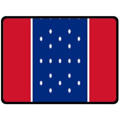 British American Flag Red Blue Star Fleece Blanket (large) 