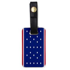 British American Flag Red Blue Star Luggage Tags (one Side)  by Mariart