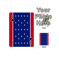 British American Flag Red Blue Star Playing Cards 54 (mini) 