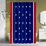 British American Flag Red Blue Star Shower Curtain 48  x 72  (Small)  Curtain(48  X 72 ) - 42.18 x64.8  Curtain(48  X 72 )