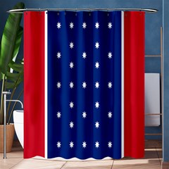 British American Flag Red Blue Star Shower Curtain 60  X 72  (medium)  by Mariart