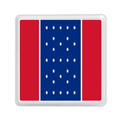 British American Flag Red Blue Star Memory Card Reader (square) 