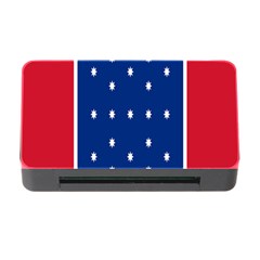 British American Flag Red Blue Star Memory Card Reader With Cf by Mariart