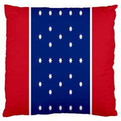 British American Flag Red Blue Star Large Cushion Case (two Sides) by Mariart