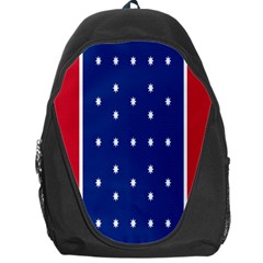 British American Flag Red Blue Star Backpack Bag