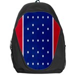 British American Flag Red Blue Star Backpack Bag Front