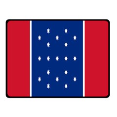 British American Flag Red Blue Star Double Sided Fleece Blanket (small) 