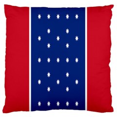 British American Flag Red Blue Star Large Flano Cushion Case (two Sides)