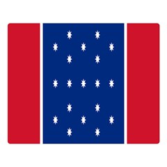 British American Flag Red Blue Star Double Sided Flano Blanket (large)  by Mariart