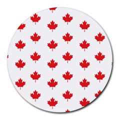 Canadian Maple Leaf Pattern Round Mousepads