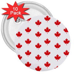 Canadian Maple Leaf Pattern 3  Buttons (10 Pack)  by Mariart