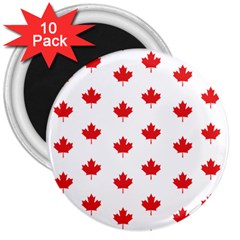 Canadian Maple Leaf Pattern 3  Magnets (10 Pack)  by Mariart