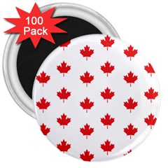 Canadian Maple Leaf Pattern 3  Magnets (100 Pack) by Mariart