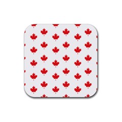 Canadian Maple Leaf Pattern Rubber Coaster (square) 