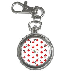 Canadian Maple Leaf Pattern Key Chain Watches by Mariart