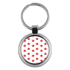 Canadian Maple Leaf Pattern Key Chains (round)  by Mariart