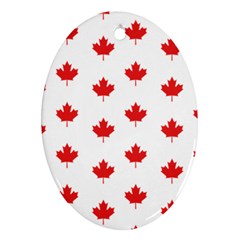 Canadian Maple Leaf Pattern Oval Ornament (two Sides) by Mariart