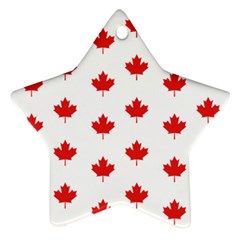 Canadian Maple Leaf Pattern Star Ornament (two Sides) by Mariart