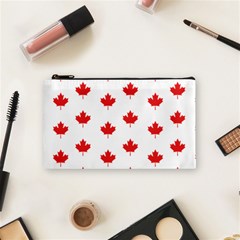 Canadian Maple Leaf Pattern Cosmetic Bag (small)  by Mariart