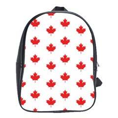 Canadian Maple Leaf Pattern School Bag (large)