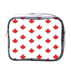 Canadian Maple Leaf Pattern Mini Toiletries Bags by Mariart