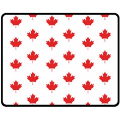 Canadian Maple Leaf Pattern Fleece Blanket (medium)  by Mariart