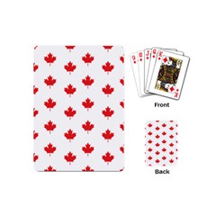 Canadian Maple Leaf Pattern Playing Cards (mini)  by Mariart