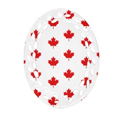 Canadian Maple Leaf Pattern Ornament (oval Filigree) by Mariart