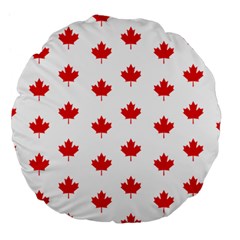 Canadian Maple Leaf Pattern Large 18  Premium Flano Round Cushions