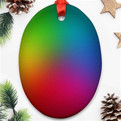 Bright Lines Resolution Image Wallpaper Rainbow Ornament (oval)