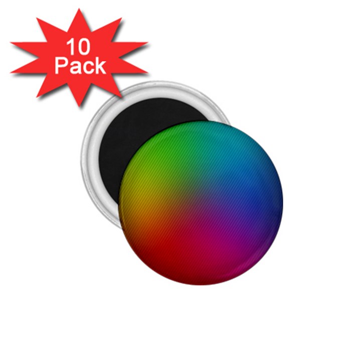 Bright Lines Resolution Image Wallpaper Rainbow 1.75  Magnets (10 pack) 